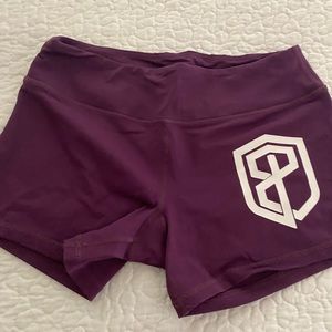 COPY - Born primitive workout shorts plum color medium lightly used